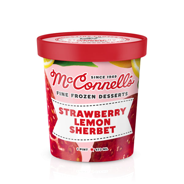 Strawberry Lemon Sherbet | McConnell's Fine Ice Creams