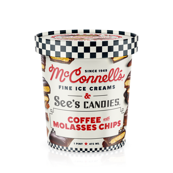 Coffee with Molasses Chips McConnell's Fine Ice Creams